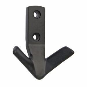 Cuier mobila cu 2 agatatoare, aluminiu, negru, pentru baie, dormitor, hol, prindere pe mobila / perete, 495.46.19