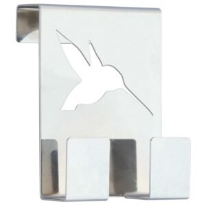 Cuier mobila cu 2 agatatoare, inox, cromat, pentru baie, dormitor, hol, prindere pe usa, 494.81.22