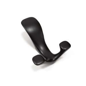 Cuier mobila cu 3 agatatoare, metal, negru, pentru baie, dormitor, hol, prindere pe mobila, Cordoba 15918