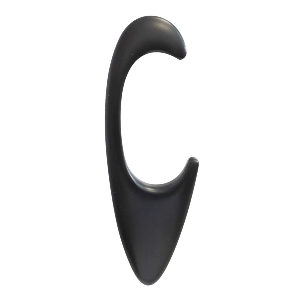 Cuier mobila cu 2 agatatoare, metal, negru mat, pentru baie, dormitor, hol, prindere pe mobila, Kubai 18195