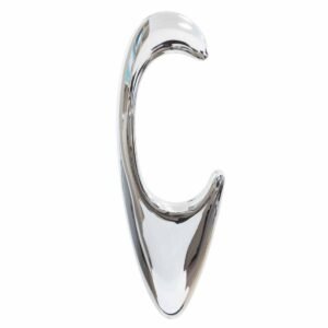 Cuier mobila cu 2 agatatoare, metal, crom, pentru baie, dormitor, hol, prindere pe mobila, Kubai 18196