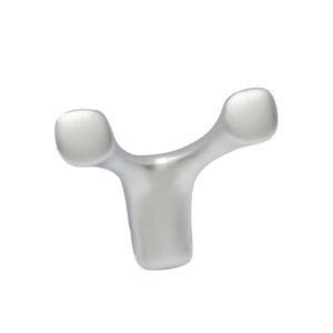 Cuier mobila cu 2 agatatoare, metal, argintiu, pentru baie, dormitor, hol, prindere pe mobila, Toledo B0 15304