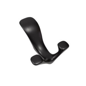 Cuier mobila cu 3 agatatoare, metal, negru mat, pentru baie, dormitor, hol, prindere pe mobila, Toledo A0 16936