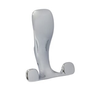 Cuier mobila cu 3 agatatoare, metal, crom lucios, pentru baie, dormitor, hol, prindere pe mobila, Toledo A0 15226