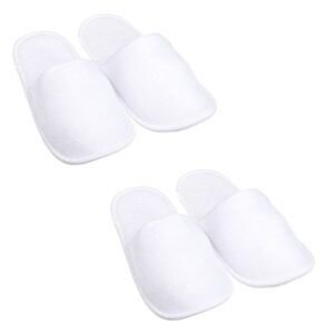 Papuci Albi de tip Prosop pentru Femei - 2 Perechi