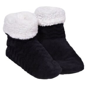 Botosei de Casa Negri Zigzag din Blana Artificiala pentru Femei