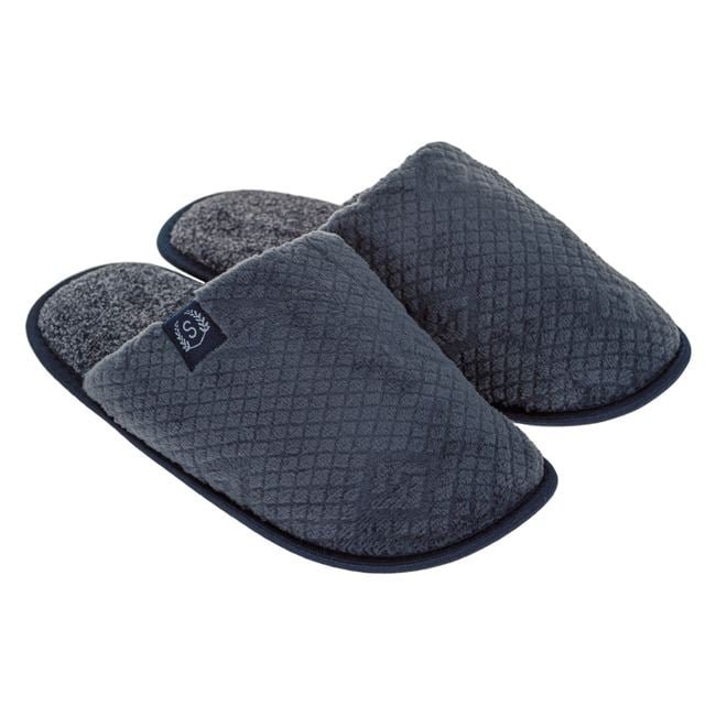 Papuci Albastri Model Waffle cu Patch Textil "S" pentru Barbati