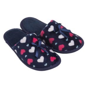 Papuci Albastri cu Inimi Colorate pentru Femei