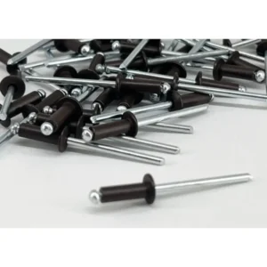 Set 100 bucati Pop-Nit Bravo, 4 x 12 mm, maro