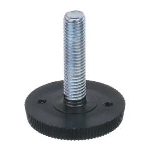 Surub pentru ajustare nivel, Ø 45 mm, H 60 mm, otel inoxidabil, negru