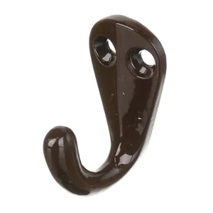 Cuier perete, o agatatoare simpla, metal, 4 cm, maro