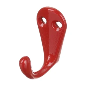 Cuier perete, o agatatoare simpla, metal, 4 cm, rosu