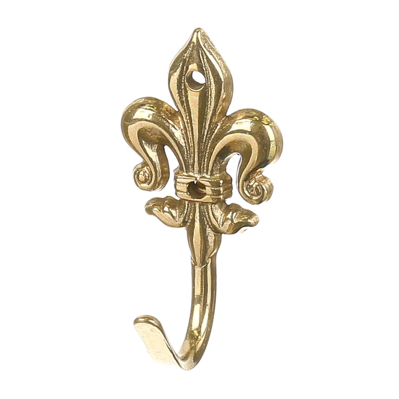 Cuier perete, o agatatoare simpla, metal, 5.5 cm, alama