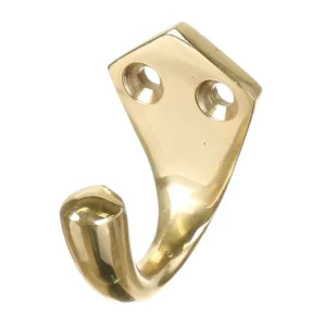 Cuier perete, o agatatoare simpla, metal, 4.5 cm, alama