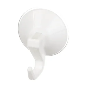 Cuier cu ventuza, o agatatoare simpla, plastic, alb