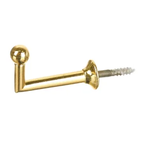 Cuier perete, o agatatoare simpla, metal, 4 cm, alama