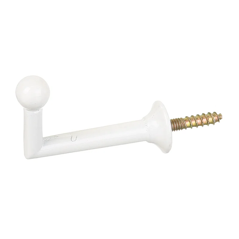 Cuier perete, o agatatoare simpla, metal, 4 cm, alb