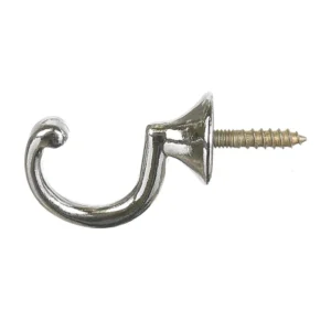 Cuier perete, o agatatoare simpla, metal, 3.5 cm, crom