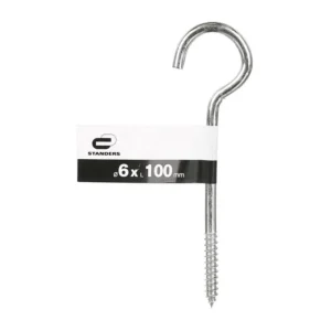 Surub pentru lemn Standers, cu inel deschis, otel zincat, 6 x 100 mm