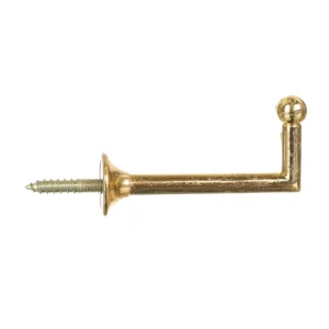 Cuier perete, o agatatoare simpla, metal, 6 cm, alama