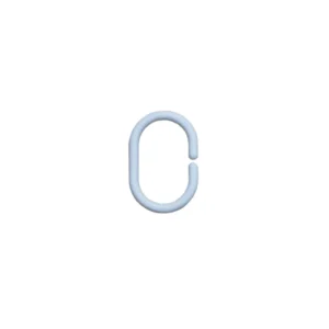 Inele perdea dus Sensea, din plastic, alb, set 12 bucati