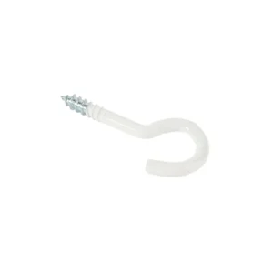 Surub pentru lemn Standers, cu inel deschis, otel, 3.5 x 20 mm, alb (set 12 buc)