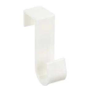 Cuier usa, o agatatoare simpla, plastic, 8 cm, alb