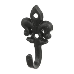 Cuier perete, o agatatoare simpla, metal, 3.5 cm, negru