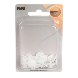 Capace mascare surub, ABS, Ø 12 mm, alb (set 25 buc)