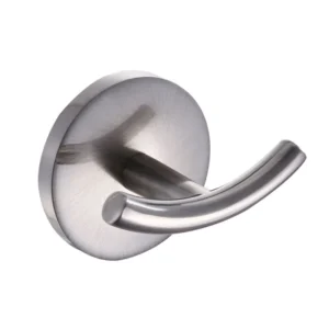 Cuier baie Sensea Suite, 2 agatatori, din otel, fixare prin gaurire, argintiu mat