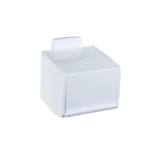 Suport hartie igienica Germania, din plastic, fixare prin gaurire, alb mat