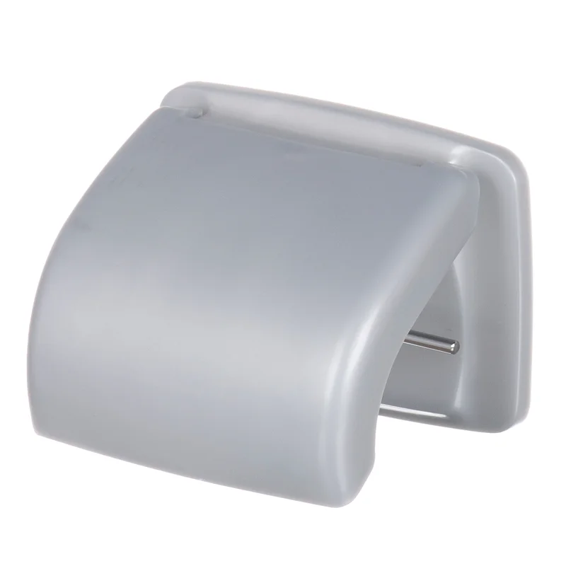 Suport hartie igienica Sensea Easy, din plastic, fixare prin gaurire, gri lucios – potrivit pentru proiecte profesionale și DIY - imagine 3