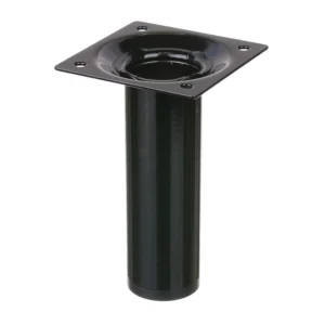 Picior mobila, Ø 30 mm, H 100 mm, otel inoxidabil, negru, cromat