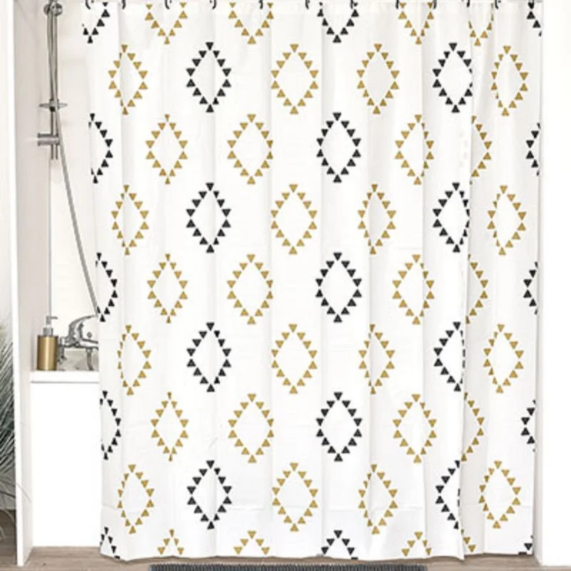 Perdea dus Lima, din PEVA, 180 x 180 cm, model romb