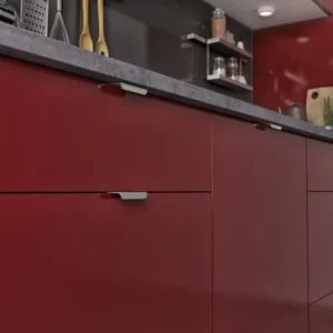 Set 2 manere mobila Zante, Inspire, 5.1 cm, aluminiu, gri, finisaj anodizat