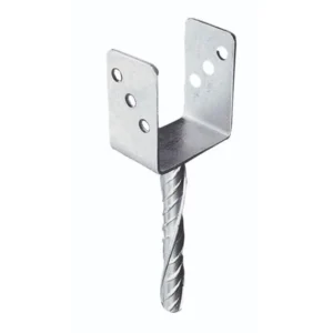 Suport stalp, tip Y, pentru beton, otel zincat, 70 x 70 x 300 mm, gri