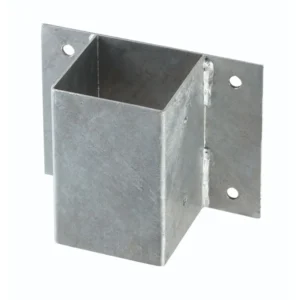Suport stalp, pentru perete, otel zincat, 70 x 70 mm, gri