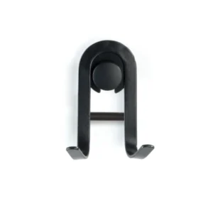 Cuier baie Clasic Plus, 2 agatatori, din otel, fixare cu gaurire in perete, negru mat