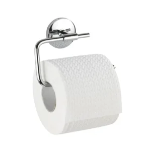 Suport hartie igienica Cuba, din metal, fixare prin gaurire in perete, argintiu lucios