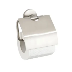 Suport hartie igienica Cuba, din metal, fixare prin gaurire in perete, argintiu mat