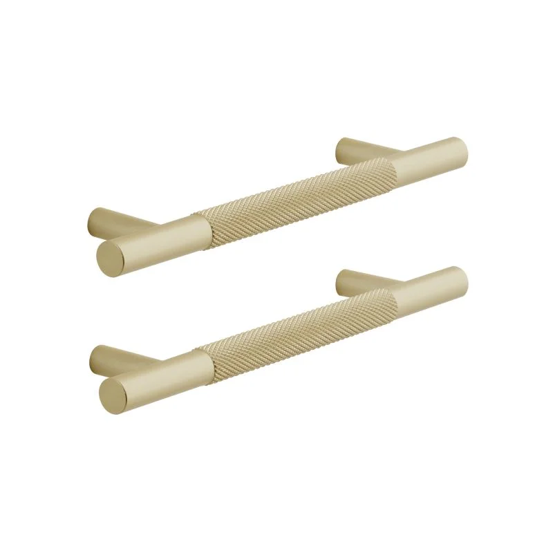 Set 2 manere mobila Axel, Inspire, 18 cm, aluminiu, auriu, finisaj mat