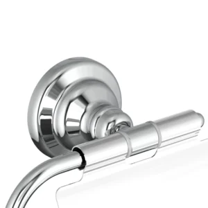 Suport hartie igienica Sensea Charm, din metal, fixare prin gaurire, argintiu lucios