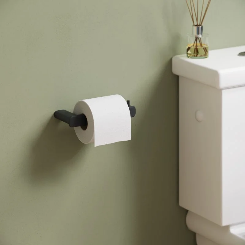 Suport hartie igienica Sensea Remix, din metal, fixare prin gaurire, negru mat - imagine 5