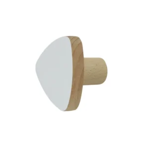 Cuier perete Smile, o agatatoare, lemn, 12 cm, alb