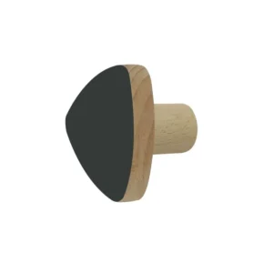 Cuier perete Smile, o agatatoare, lemn, 12 cm, negru