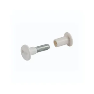 Surub conector, cap bombat, 30-40 mm, M6, alb (set 4 buc)