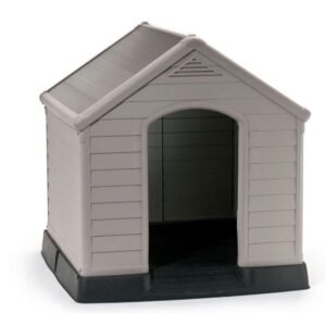 Cusca pentru caini talie mare, Curver, PVC, gri, 99 x 95 x 99 cm