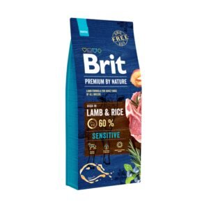 Hrana uscata caini, Brit Premium by Nature Sensitive, sac 15 kg, toate taliile, adult, carne de miel