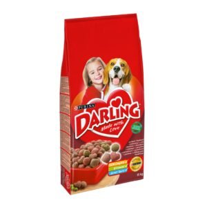 Hrana uscata caini, Darling, sac 15 kg, toate taliile, adult, carne de vita si legume