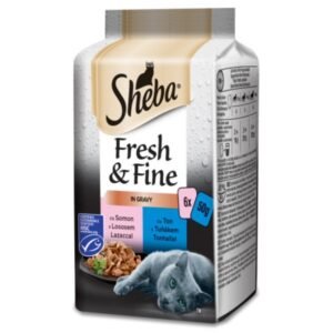 Hrana umeda pentru pisici Sheba Fresh & Fine, adult, selectii de peste, 6 x 50 g